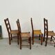 Rustic handcrafted oak chairs 1900