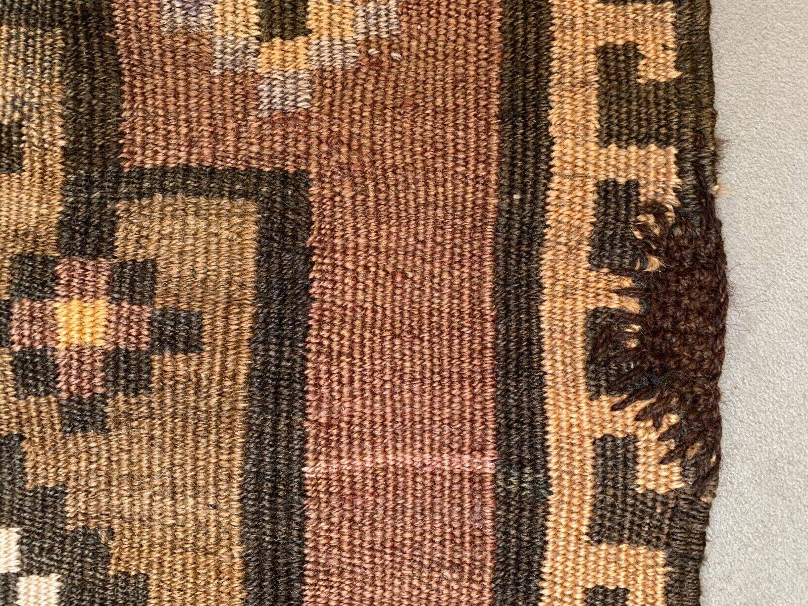 Vintage Turkish kilim 377x152 cm wool kelim rug large 2496