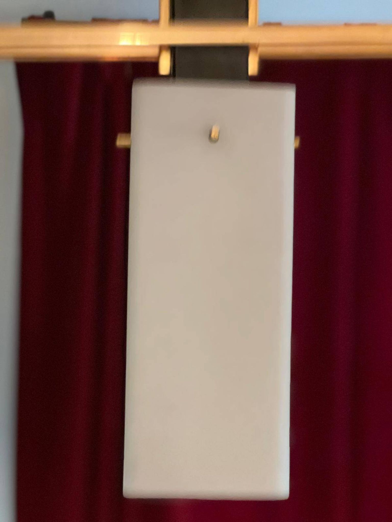 3-light ceiling light, in opaline and brass Maison Arlus 1950