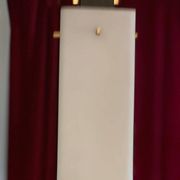 3-light ceiling light, in opaline and brass Maison Arlus 1950