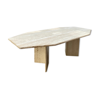 Travertine dining table
