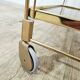 Mid-Century Folding Bar Cart – Brass and Ribbed Plexiglass – 1960s