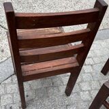 Set of 8 Antique Brutalist Dining Chairs