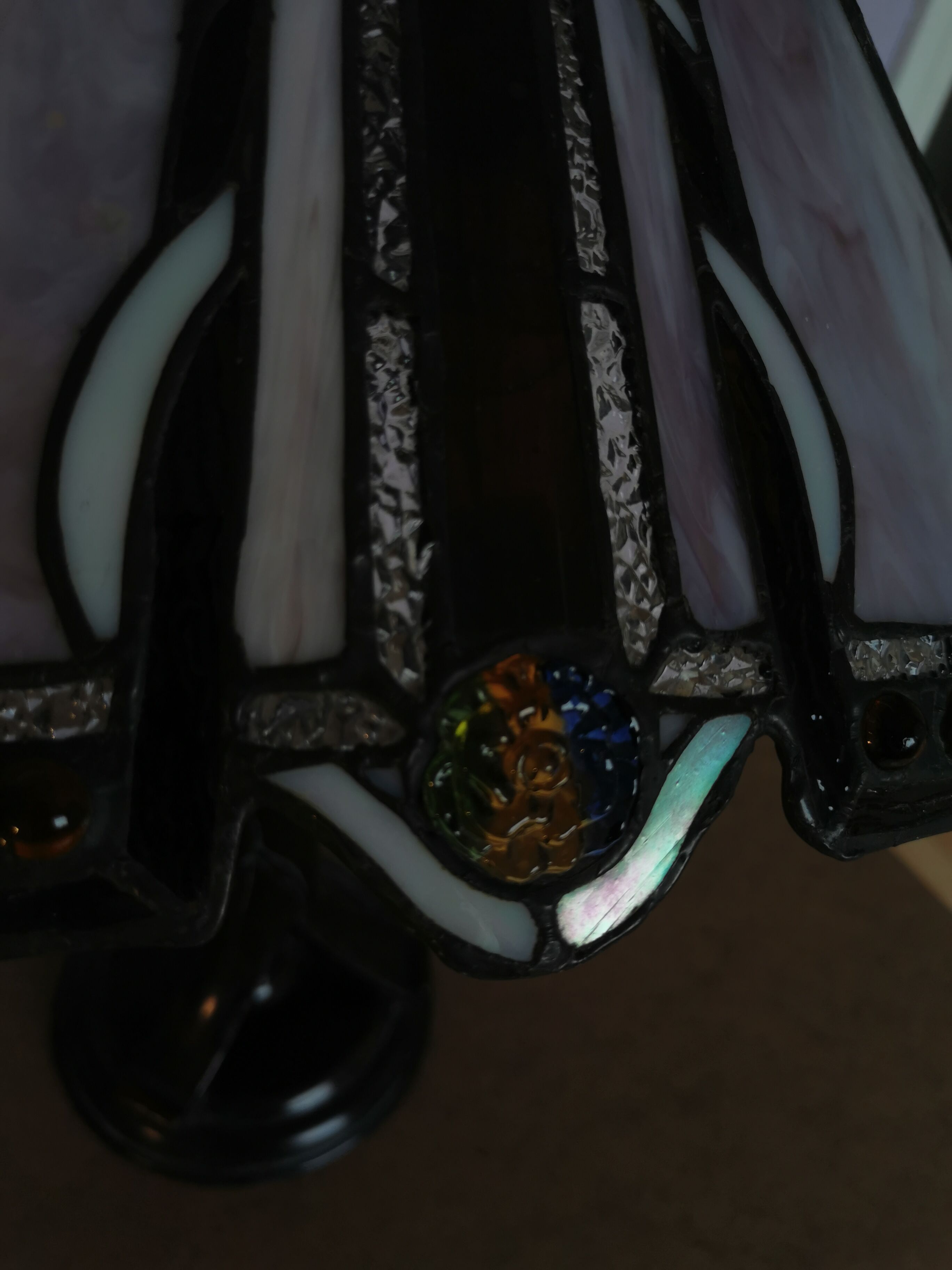 Tiffany style lamp, stained glass, art nouveau