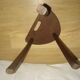 Tabouret en bois tripode