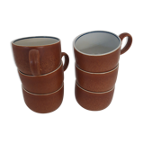 Suite of 6 cups of sandstone