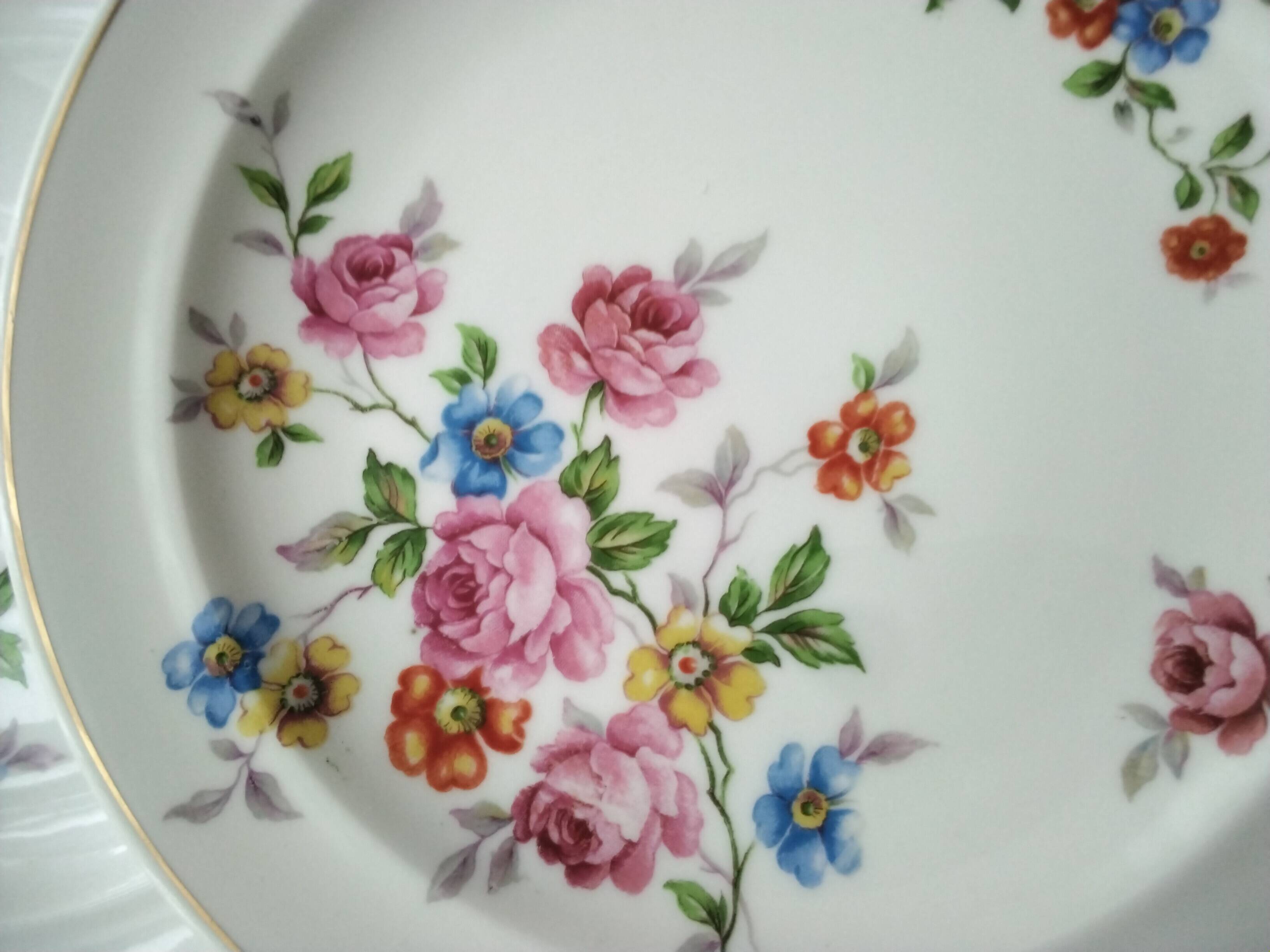 6 Limoges porcelain dinner plates Raynaud & Cie