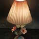 Bouquet lamp to table in vintage painted sheet vinyl lampshade