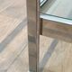Large designer coffee table in chrome with glass tops