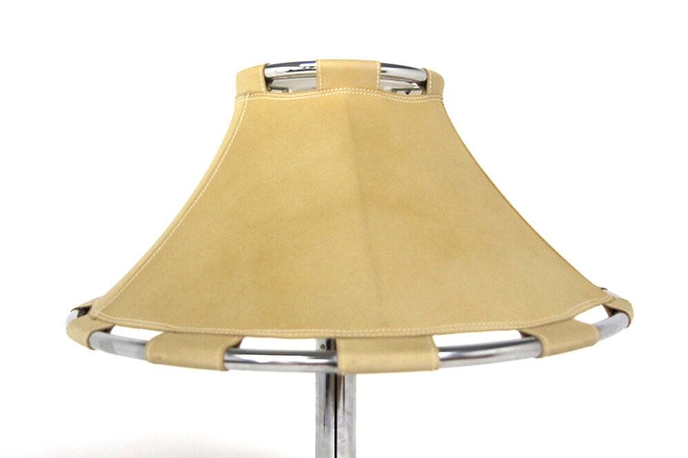 Scandinavian leather floor lamp "Anna", Ateljé Lyktan, Sweden, 1990