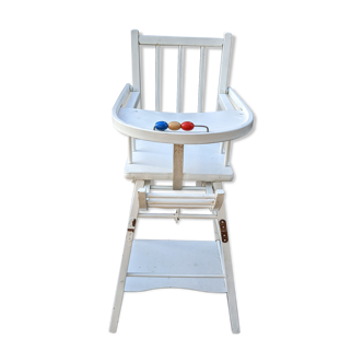 Baby chair high chair made of vintage wood