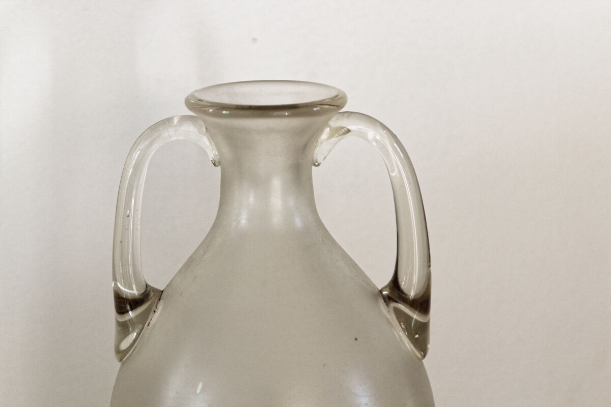 Opaque blown glass vase