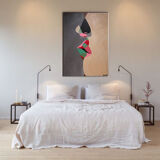 Abstract acrylic painting Kiss 100x81 by Bodasca