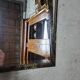 Miroir art deco 1930 en fer forge glace biseautee