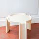 Kartell 4905 beige coffee table design by Giotto Stoppino