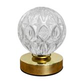 Vintage moulded glass globe-laying lamp