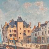 Oil on canvas Le Croisic by Dezaunay