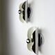 Pair of "folio" wall lights, space age, chromed metal, Italy, circa 1970s