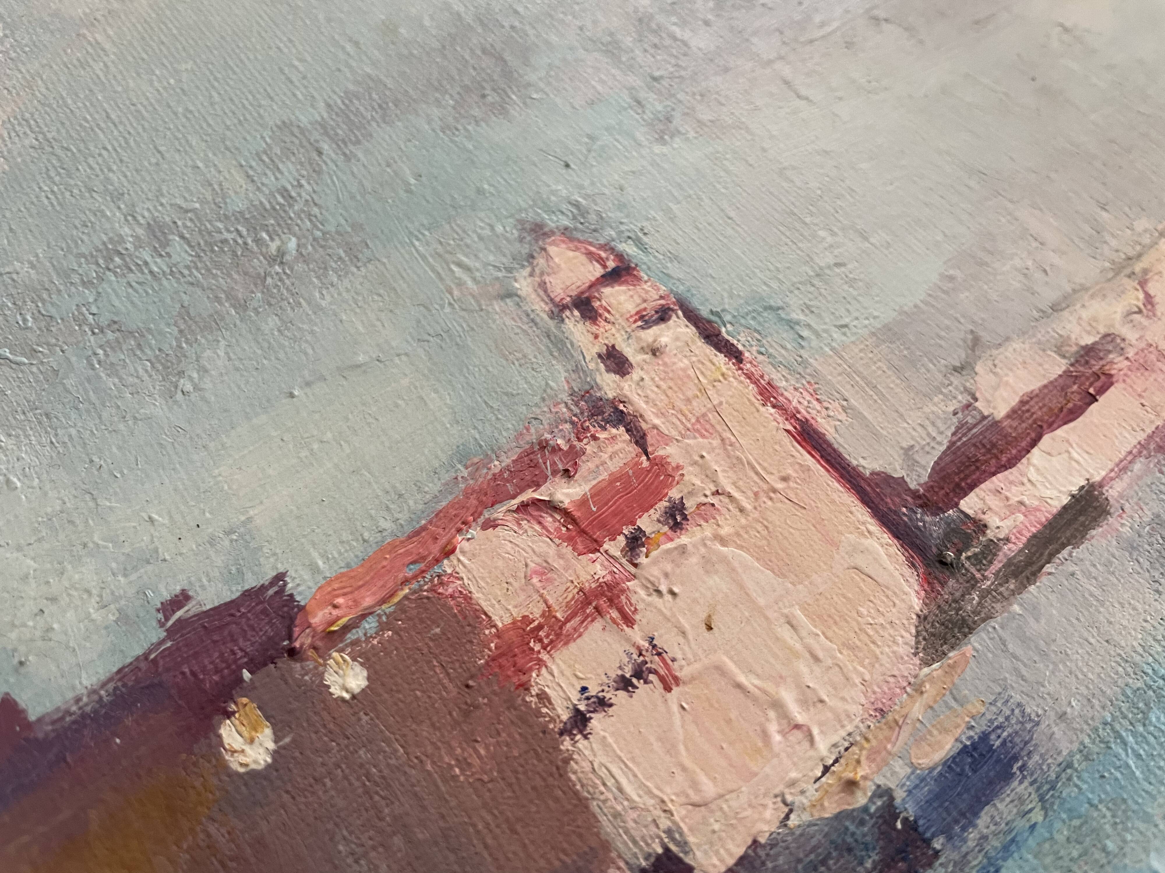 Signed seaside painting