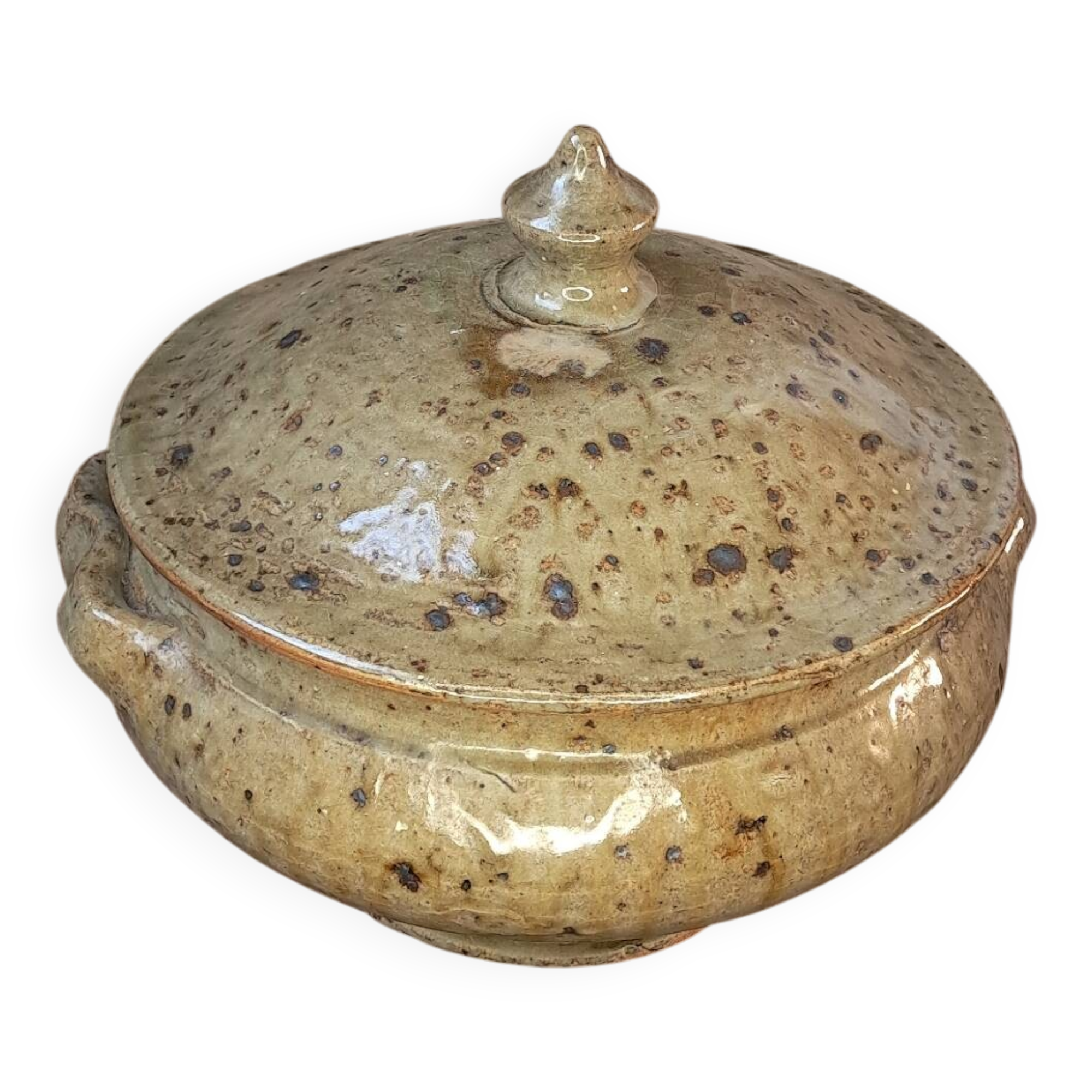 Glazed stoneware soup tureen