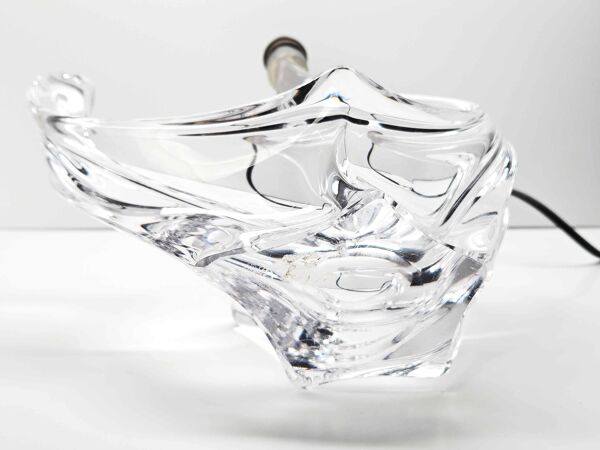 Lampe cygne en cristal de Bayel, élégance vintage française