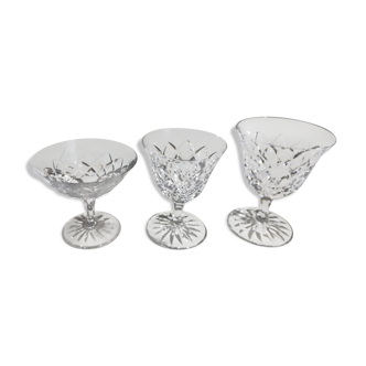 Saint Louis crystal glassware set, Adour model