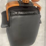 Vintage leather armchair, relaxing