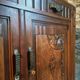 French Art Deco walnut sideboard with marble top (1930s)