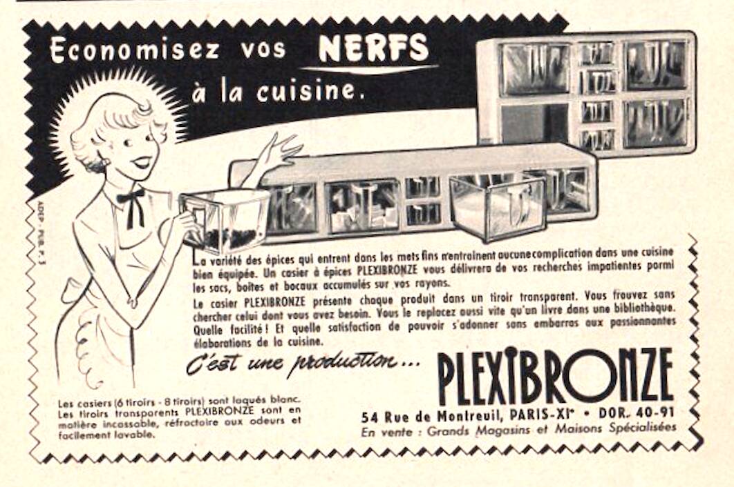 Storage unit with lockers brand PlexiBronze - 1950s