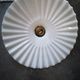 Old suspension opaline lampshade white serrated / pleated deco 1930 TBE