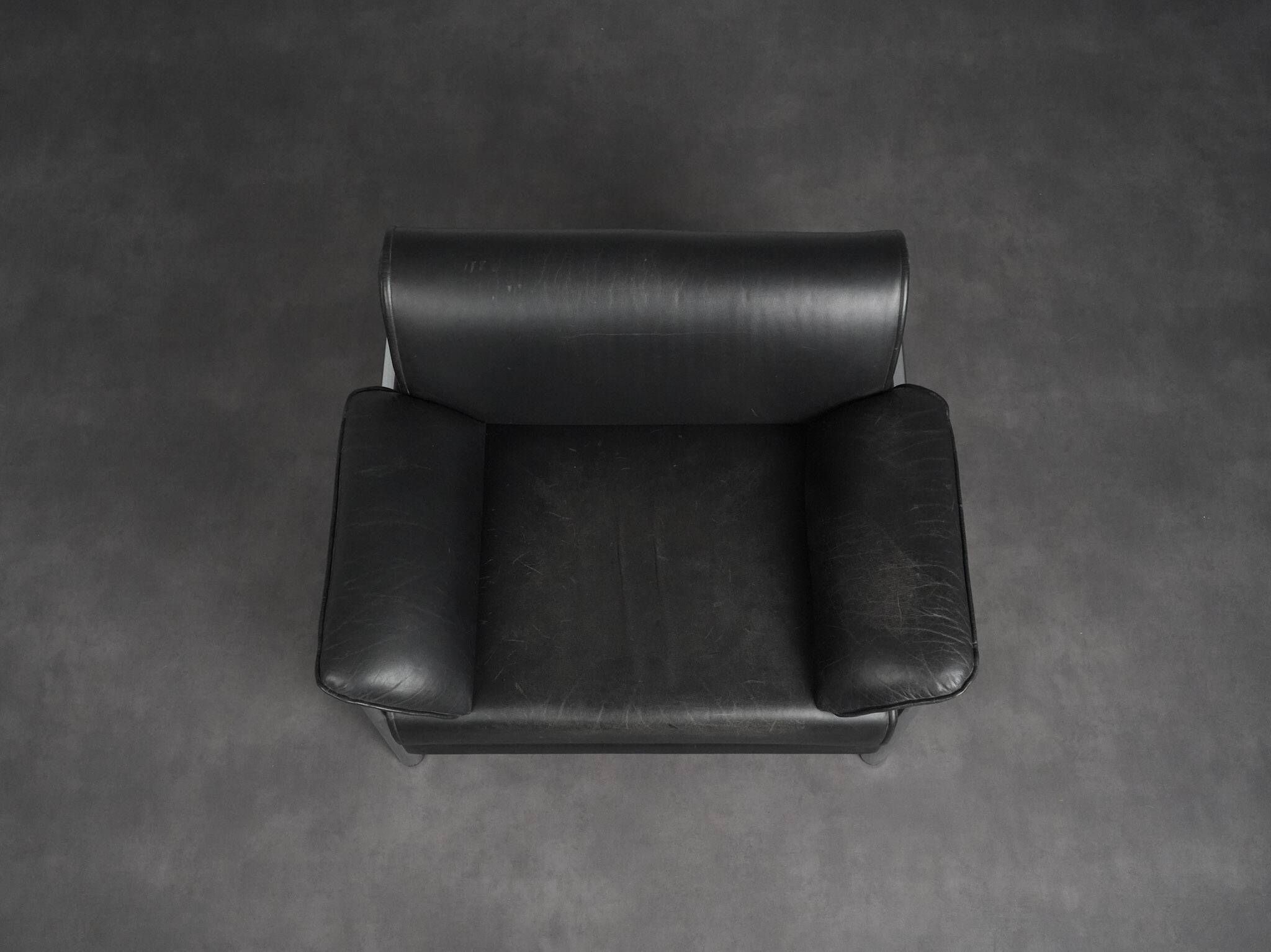 Fauteuil en cuir et chrome, Italie, années 1990