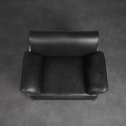Fauteuil en cuir et chrome, Italie, années 1990