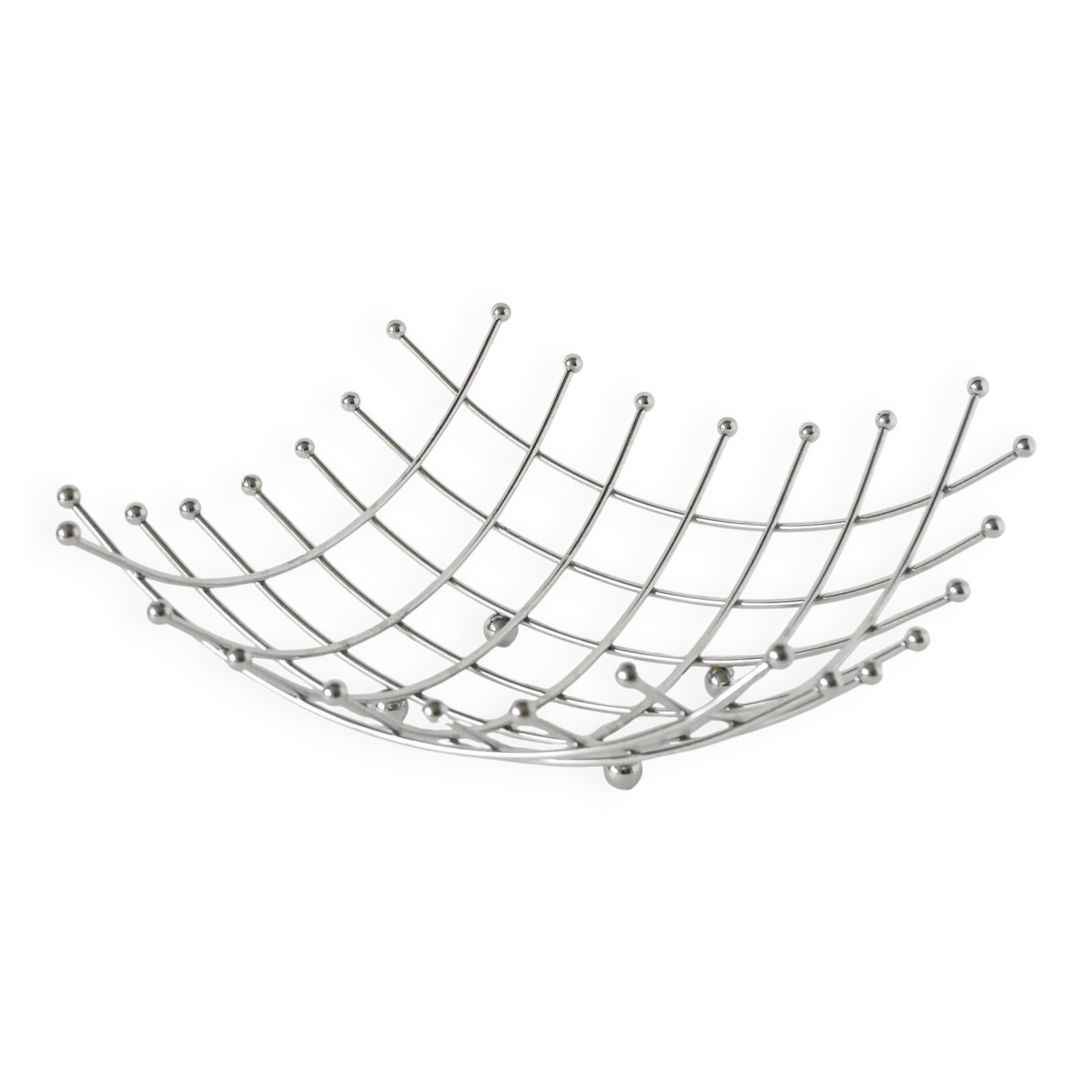 Stainless steel fruit bowl, design, 1980