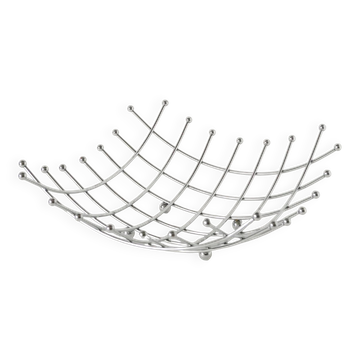 Corbeille à fruits en inox, design, 1980