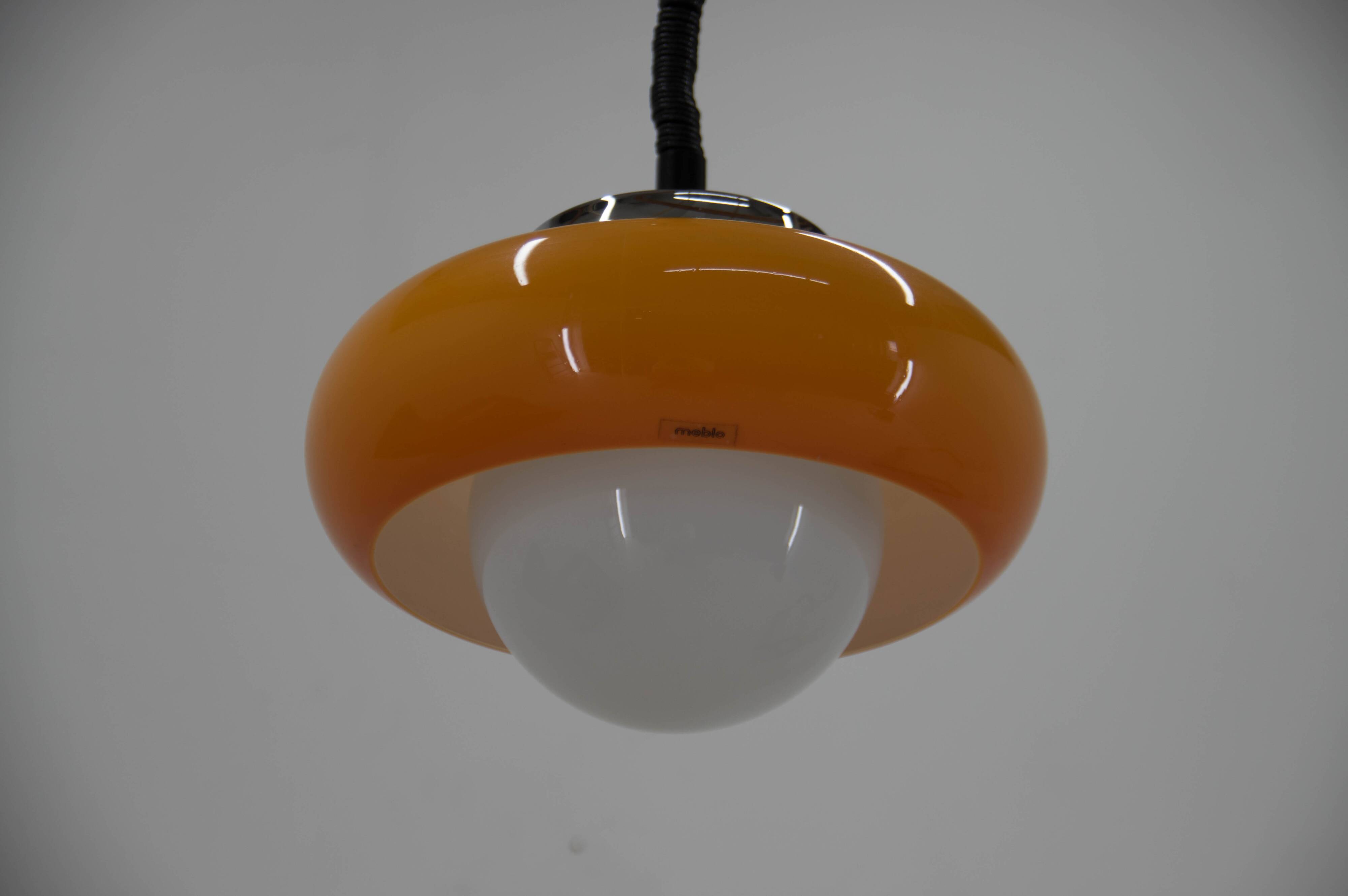Mid Century Adjustable Pendant Meblo, Harvey Guzzini, Italy, 1970s
