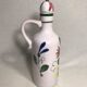 Old bottle Elchingerceramics drawing flowers + Cap France Vintage