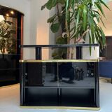 Ensemble bar, tabourets, et meuble des années 80
