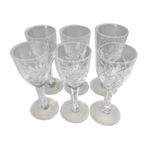 Set de 6 verres à porto en cristal
