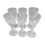 Set of 6 Saint Louis cut crystal port glasses