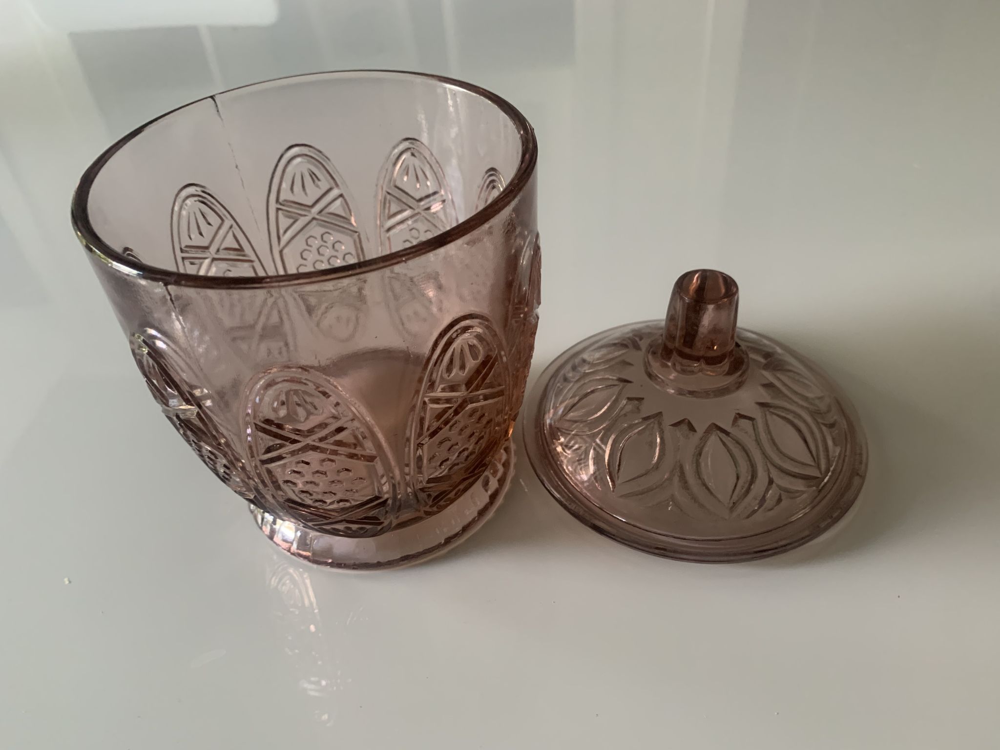 Pink glass candy maker