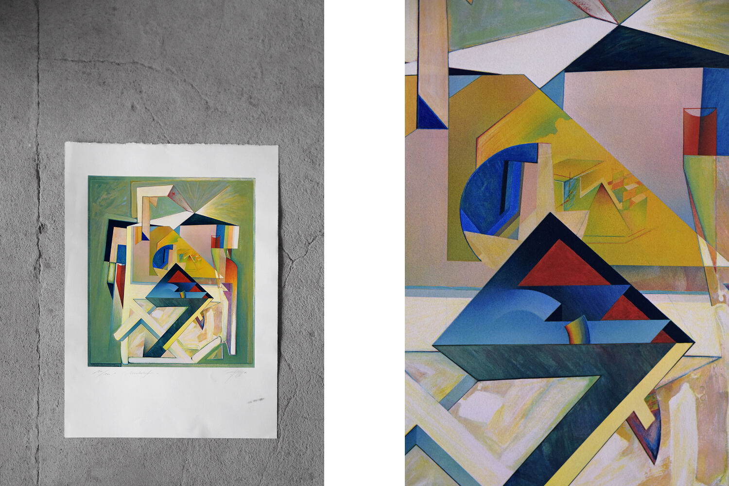 Mondschiff, Original Serigraph by Peter Foeller, 1990