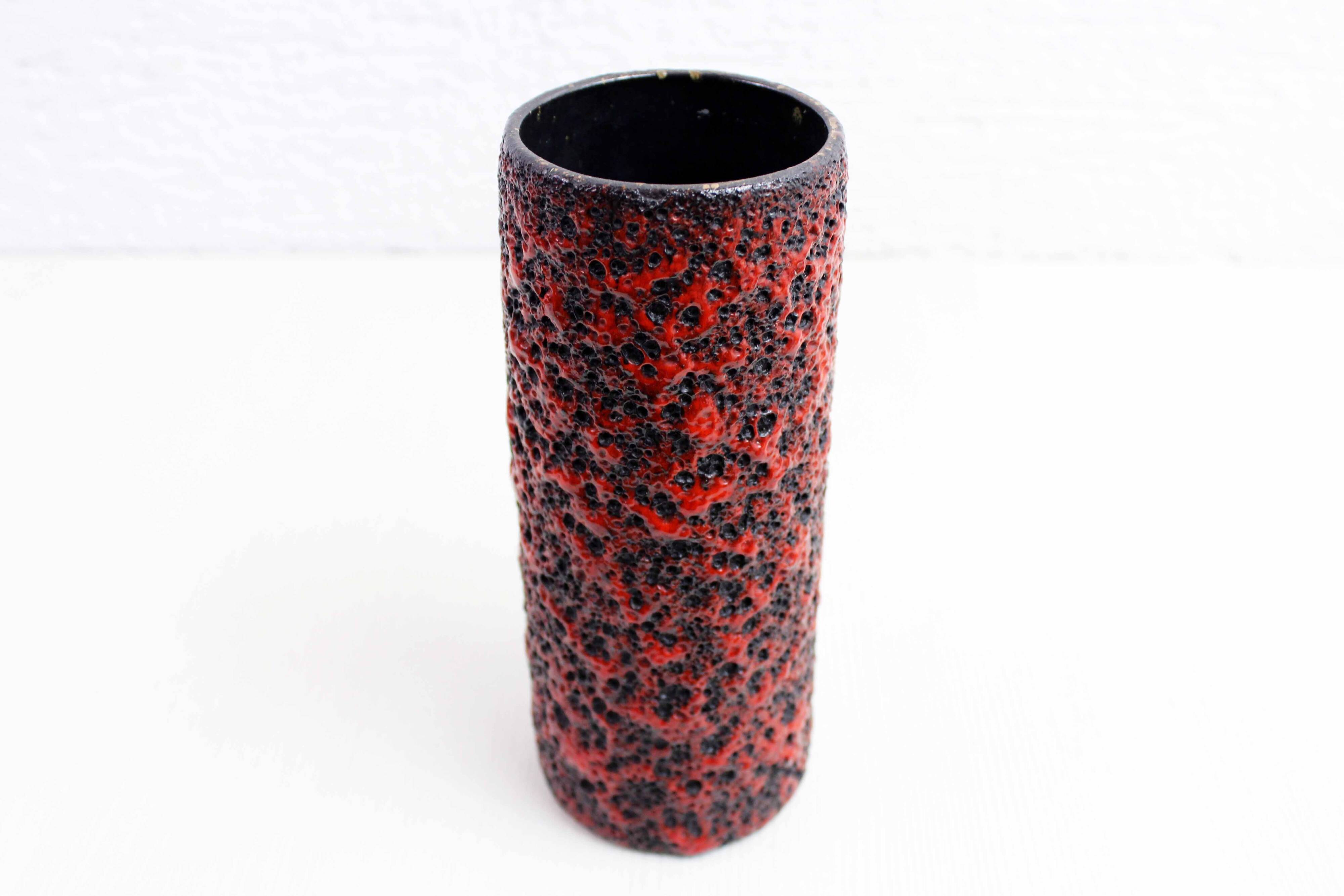 Vintage West Germany lava texture vase