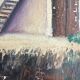 Oil on canvas painting Normande R.Oswald 1960 gilded wooden frame