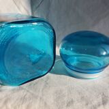Apothecary bottle airtight blue glass jar