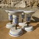 4 faience and brass ball and ball wall lamps - made in Italy