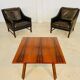 Fauteuils en cuir et palissandre de Fredrik Kayser des années 50 – cuir marron