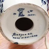 Vintage Dutch Delft blue table lamp by Zenith, Gouda