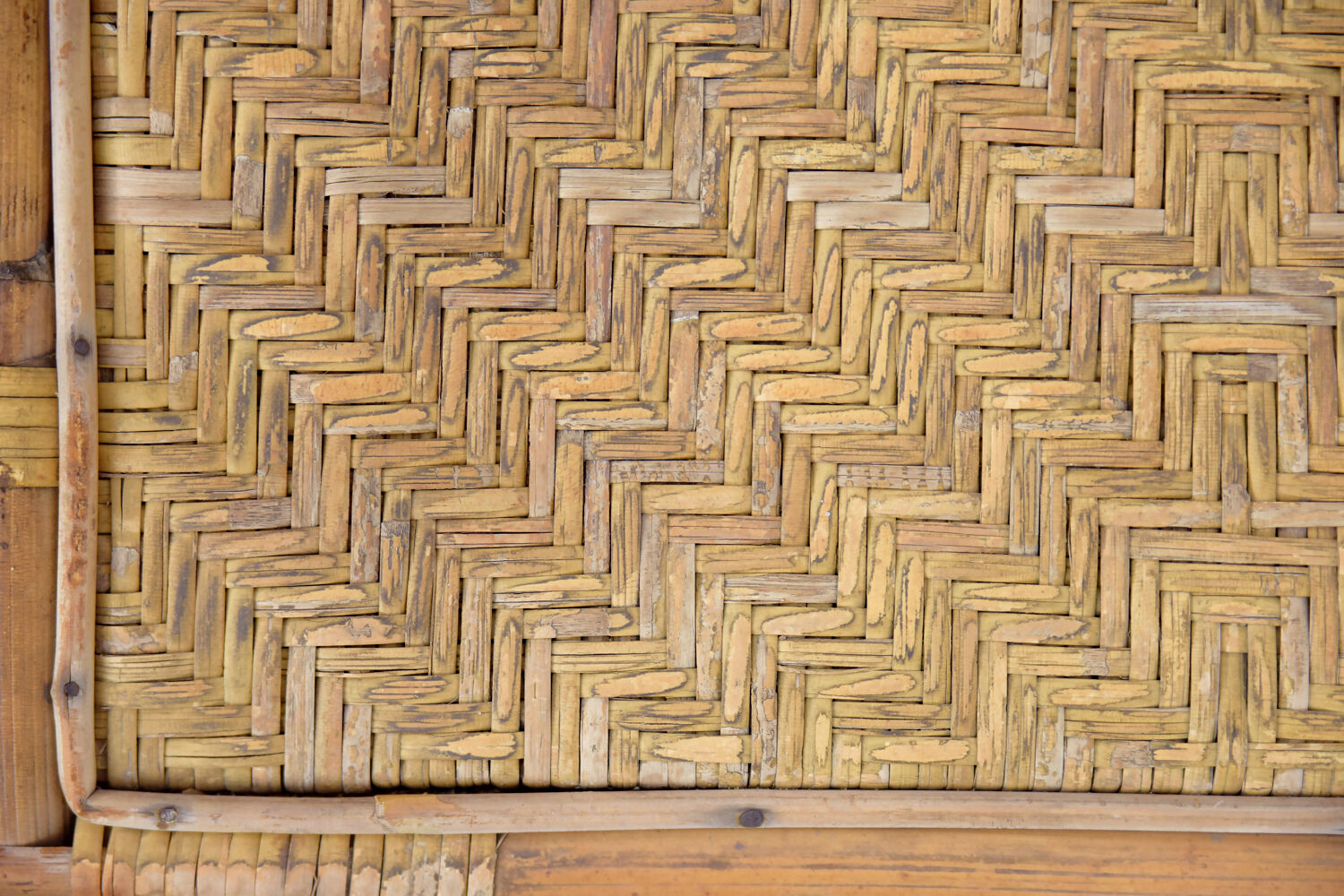 Bauhaus rattan armchair with ottoman by Erich Dieckmann, 1930s