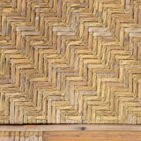 Bauhaus rattan armchair with ottoman by Erich Dieckmann, 1930s