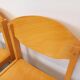 Set of 4 minimalist vintage beechwood chairs from the 80s